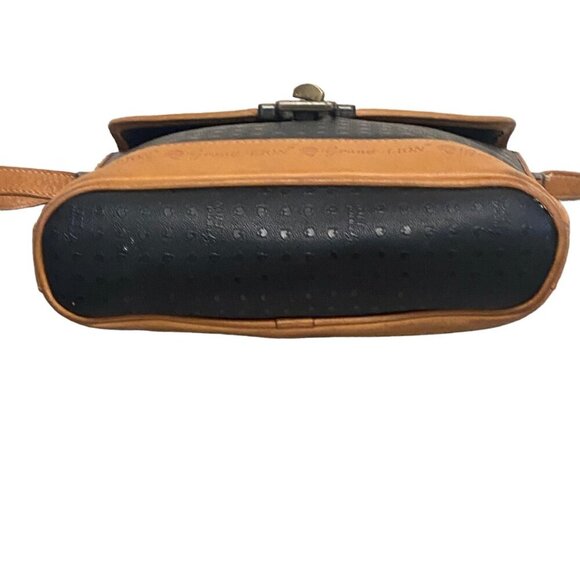 Vintage Grand Lion Leather Two-Tone Front Flap Crossbody Bag - Picture 6 of 8